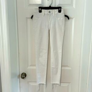 American eagle white super skinny jeans